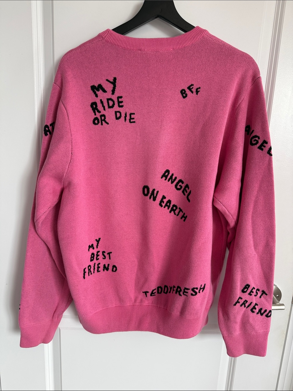 Teddy Fresh Pink Cat Graphic Knit Sweater - Picture 4 of 8